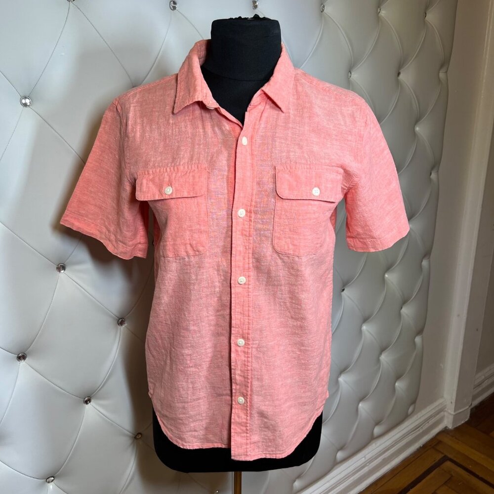 Old Navy Men's Coral Button-Up Shirt Size L/G